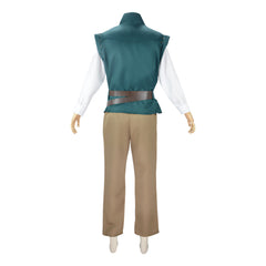 Tangled Flynn Rider Green Brown Set Outfits Cosplay Costume