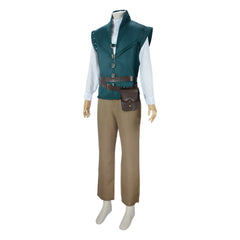 Tangled Flynn Rider Green Brown Set Outfits Cosplay Costume