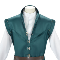 Tangled Flynn Rider Green Brown Set Outfits Cosplay Costume