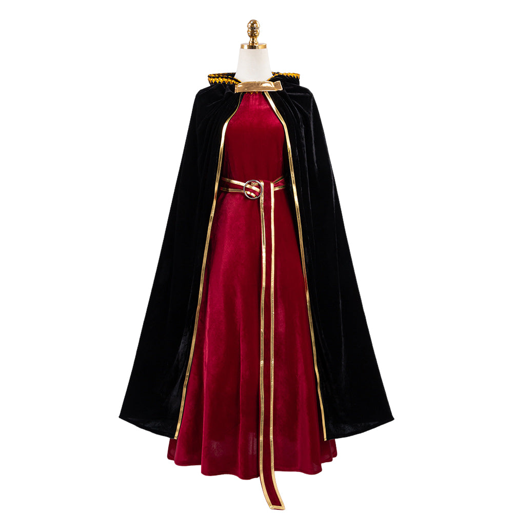 Tangled Mother Gothel Red Dress Cloak Set Outfits Cosplay Costume