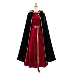 Tangled Mother Gothel Red Dress Cloak Set Outfits Cosplay Costume