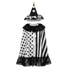 Terrifier 4 (2026) Art The Clown Black White Cape Cloak Hat Outfits Cosplay Halloween Costume