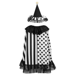 Terrifier 4 (2026) Art The Clown Black White Cape Cloak Hat Outfits Cosplay Halloween Costume