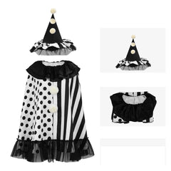 Terrifier 4 (2026) Art The Clown Black White Cape Cloak Hat Outfits Cosplay Halloween Costume