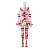 Terrifier 4 (2026) Clown White Red Dress Set Outfits Halloween Horror Cosplay Costume