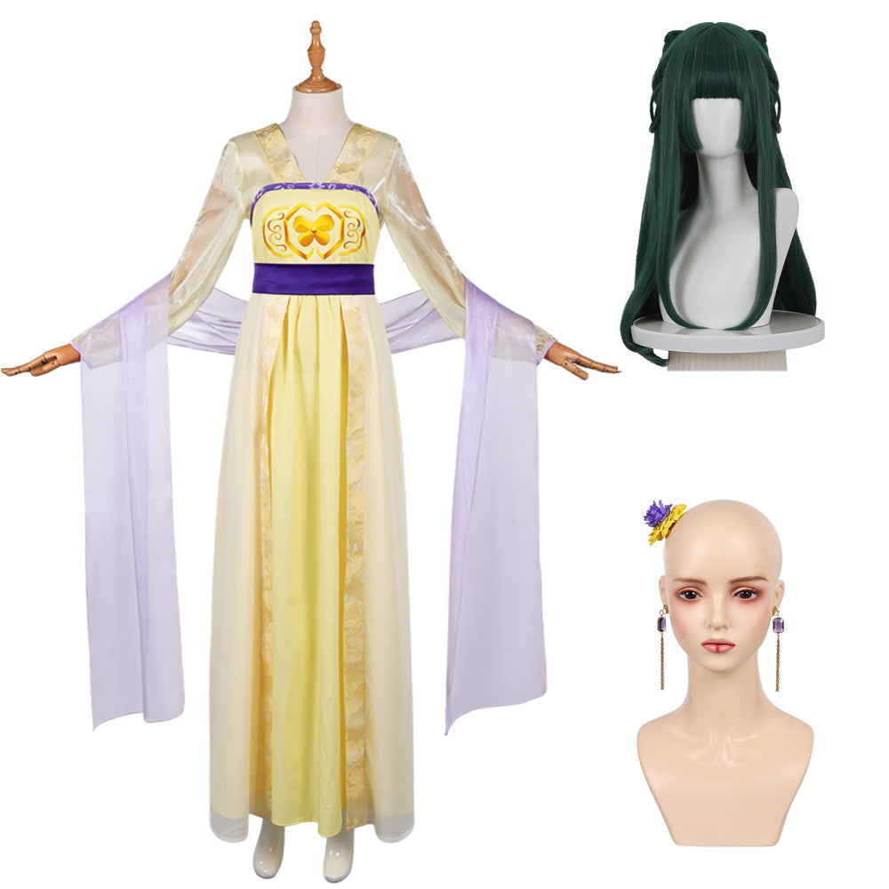 The Apothecary Diaries 2 (2025) Maomao Yellow Dress Set Outfits Cosplay Costume