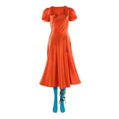 The Bride! (2026) The Bride Orange Dress Blue Socks Set Outfits Halloween Cosplay Costume