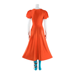 The Bride! (2026) The Bride Orange Dress Blue Socks Set Outfits Halloween Cosplay Costume