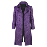 The Dark Knight Joker Purple Jacquard Coat Jacket Cosplay Halloween Costume