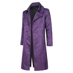 The Dark Knight Joker Purple Jacquard Coat Jacket Cosplay Halloween Costume
