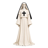 The Devils Sister Jeanne des Anges Nun Black White Outfits Halloween Cosplay Costume