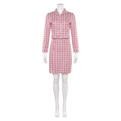 The Fantastic Four: First Steps (2025) Invisible Woman Susan Storm Red Plaid Set Cosplay Costume