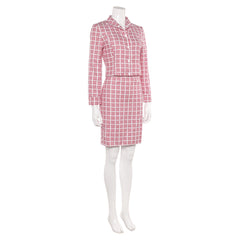 The Fantastic Four: First Steps (2025) Invisible Woman Susan Storm Red Plaid Set Cosplay Costume