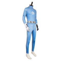The Fantastic Four: First Steps (2025) Mr. Fantastic Blue Stripes Jumpsuit Cosplay Costume