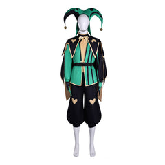 The Freak Circus Harlequin Green Clown Set Outfits Cosplay Costume