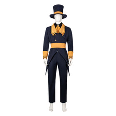 The Freak Circus Ticket Taker Black Yellow Set Outfits Cosplay Costume Halloween Suit