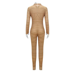 The Gaslight District Melancholy Hill Brown Jumpsuit Set Outfits Cosplay Costume