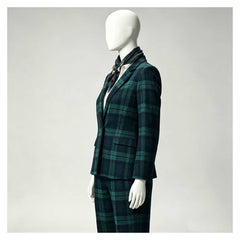 The Gentlemen Season 2 (2026) Susie Glass Green Plaid Suit Set Outfits Cosplay Costume