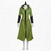 The Hobbit Tauriel Green Hooded Robe Dress Medieval Outfits Cosplay Costume