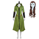 The Hobbit Tauriel Green Hooded Robe Dress Medieval Outfits Cosplay Costume
