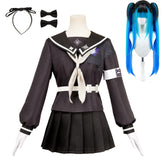 The Hundred Line: Last Defense Academy (2025) Kako Darumi Black Uniform Skirt Outfits Cosplay Costume