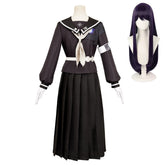 The Hundred Line: Last Defense Academy (2025) Sizuhara Hiruko Black Long Skirt Uniform Outfits Cosplay Costume