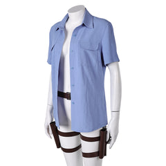 The Last Of Us Season 2 (2025) Ellie Blue Shirt Belt Outfits Cosplay Costume