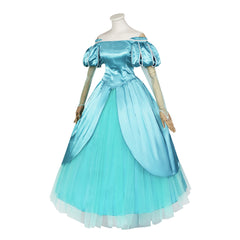 The Little Mermaid Ariel Princess Blue Dress Gown Outfits Cosplay Costume