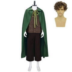 The Lord Of The Rings Frodo Baggins Green Cloak Brown Set Outfits Cosplay Costume