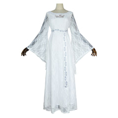 The Lord of The Rings Season 2 (2024) Galadriel White Dress Outfits Cosplay Costume
