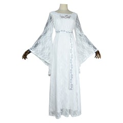 The Lord of The Rings Season 2 (2024) Galadriel White Dress Outfits Cosplay Costume