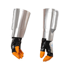 The Mando Din Djarin Silver Gloves Wrist Guards Cosplay Accessories Props