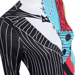 The Nightmare Before Christmas Jack Sally Printed Jumpsuit Outfits Cosplay Costume