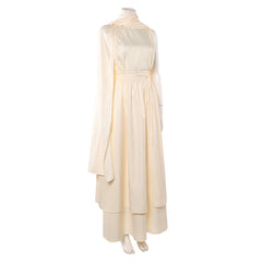 The Odyssey (2026) Goddess Athena Beige Dress Cape Outfits Cosplay Costume