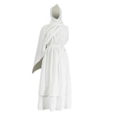 The Odyssey (2026) Goddess Athena White Dress Hood Outfits Cosplay Costume