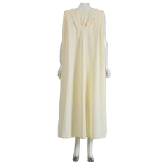 The Odyssey (2026) Helen Of Troy Beige Dress Outfits Medieval Cosplay Costume
