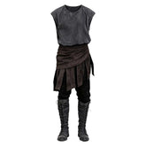 The Odyssey (2026) Odysseus Gray Vest Skirt Set Outfits Cosplay Costume