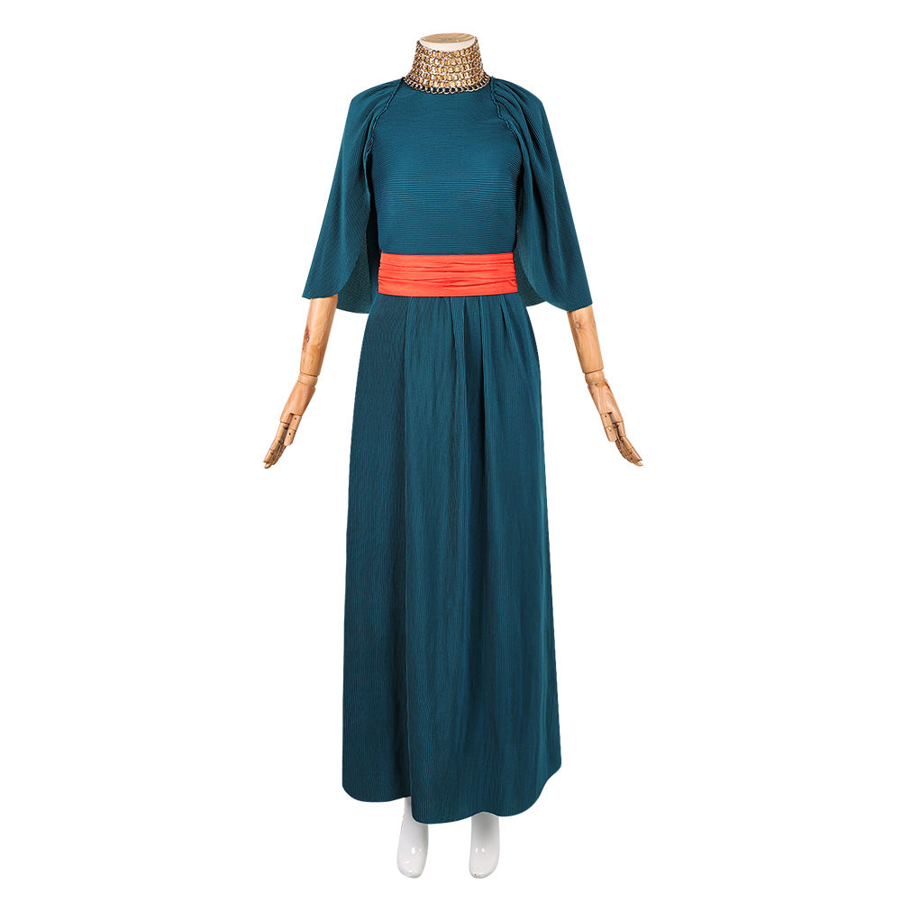 The Odyssey (2026) Penelope Cyan Dress Set Outfits Cosplay Costume