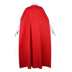 The Ribbon Hero (2026) Sapphire Blue Jumpsuit Red Cloak Set Outfits Cosplay Costume
