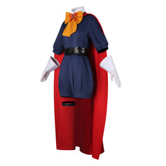 The Ribbon Hero (2026) Sapphire Blue Jumpsuit Red Cloak Set Outfits Cosplay Costume