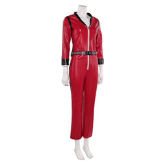 The Runways Joan Jett Punk Red Leather Jumpsuit Set Outfits Cosplay Costume