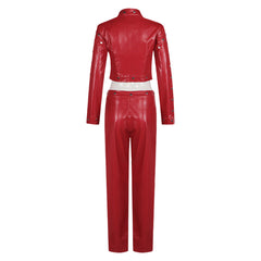 The Seven Deadly Sins Ban Red Leather Set Outfits Cosplay Costume