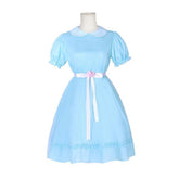The Shining Twins Grady Sisters Blue Dress Outfits Horror Halloween Cosplay Costume