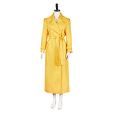 The Substance (2024) Elisabeth Yellow Coat Jacket Outfits Cosplay Costume