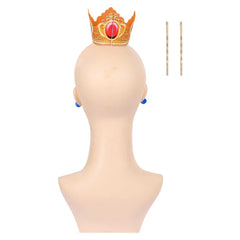The Super Mario Galaxy Movie (2026) Princess Peach Crown Earrings Brooch Cosplay Accessories Props