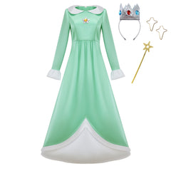 The Super Mario Galaxy Movie (2026) Rosalina Green Dress Outfits Cosplay Costume