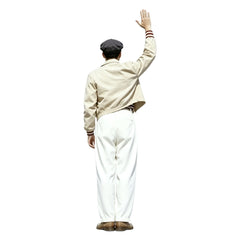 The Truman Show Truman Burbank White Jacket Red Shirt Set Outfits Cosplay Costume