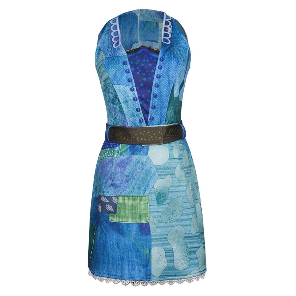 The Twits (2025) Mrs. Twit Blue Green Dress Outfits Cosplay Costume