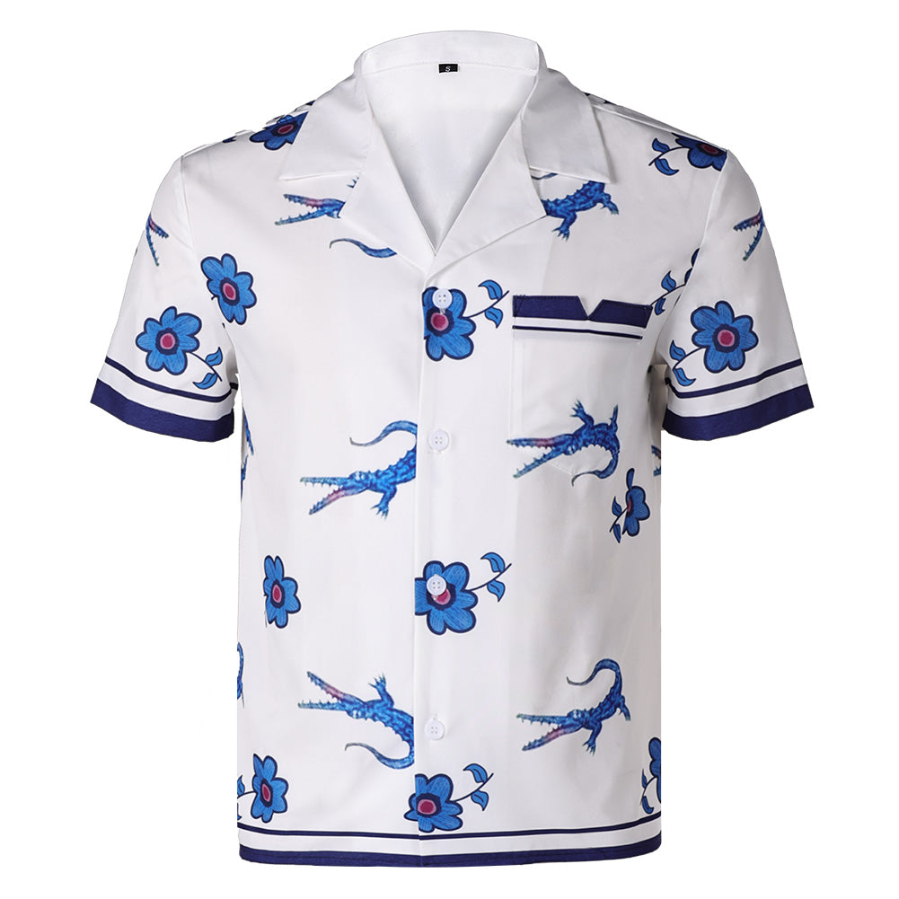 The White Lotus Season 3 (2025) Lochlan Ratliff White T Shirt Outfits Cosplay Costume