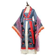 Though I Am An Inept Villainess (2026) Shu Keigetsu Blue Red Hanfu Outfits Cosplay Costume